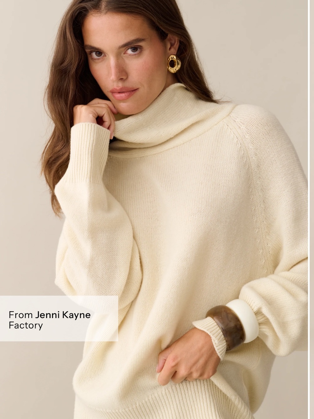 Caara Zora Merino Wool Relaxed Oversized Small Cowl Neck Sweater - New Few Moda